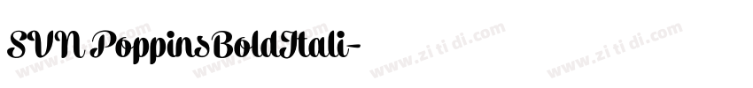 SVN PoppinsBoldItali字体转换